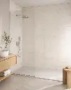 AI Generated Pared Alba Blanco 31 x 60 - ambientación baño moderno
