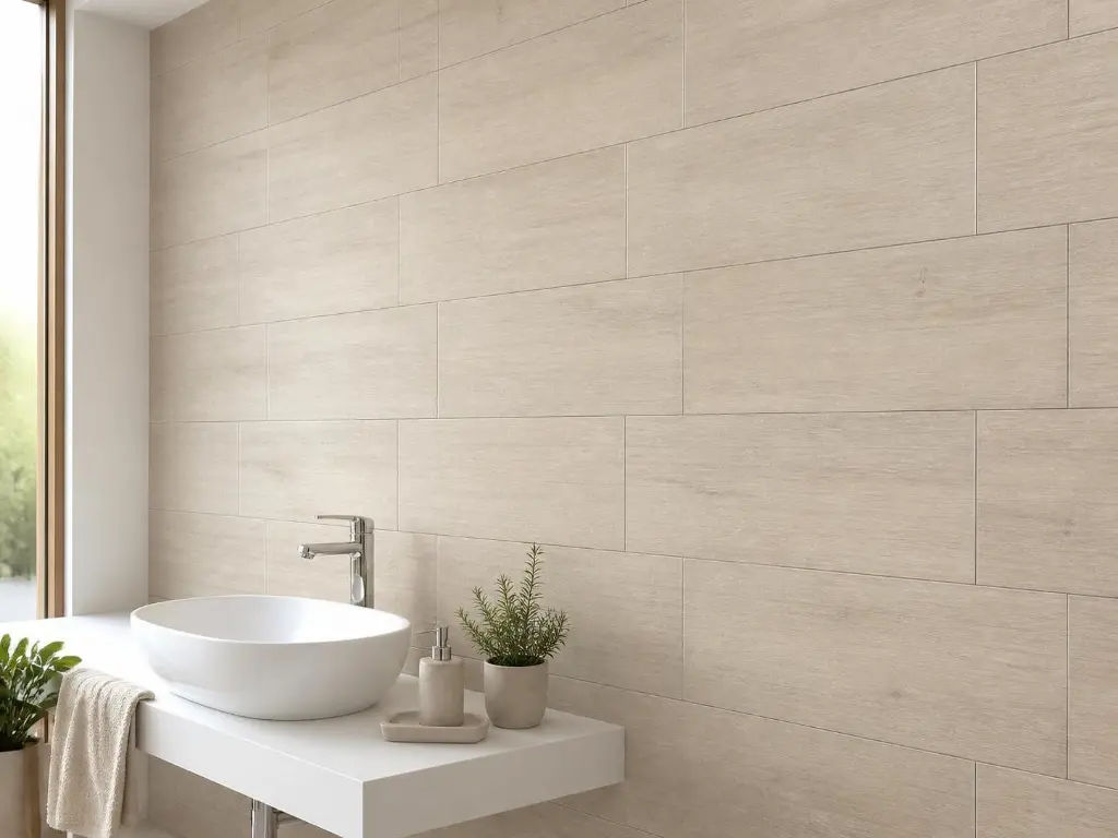 AI Generated Pared Madera Sinai Almendra 31x60 - Formato visible