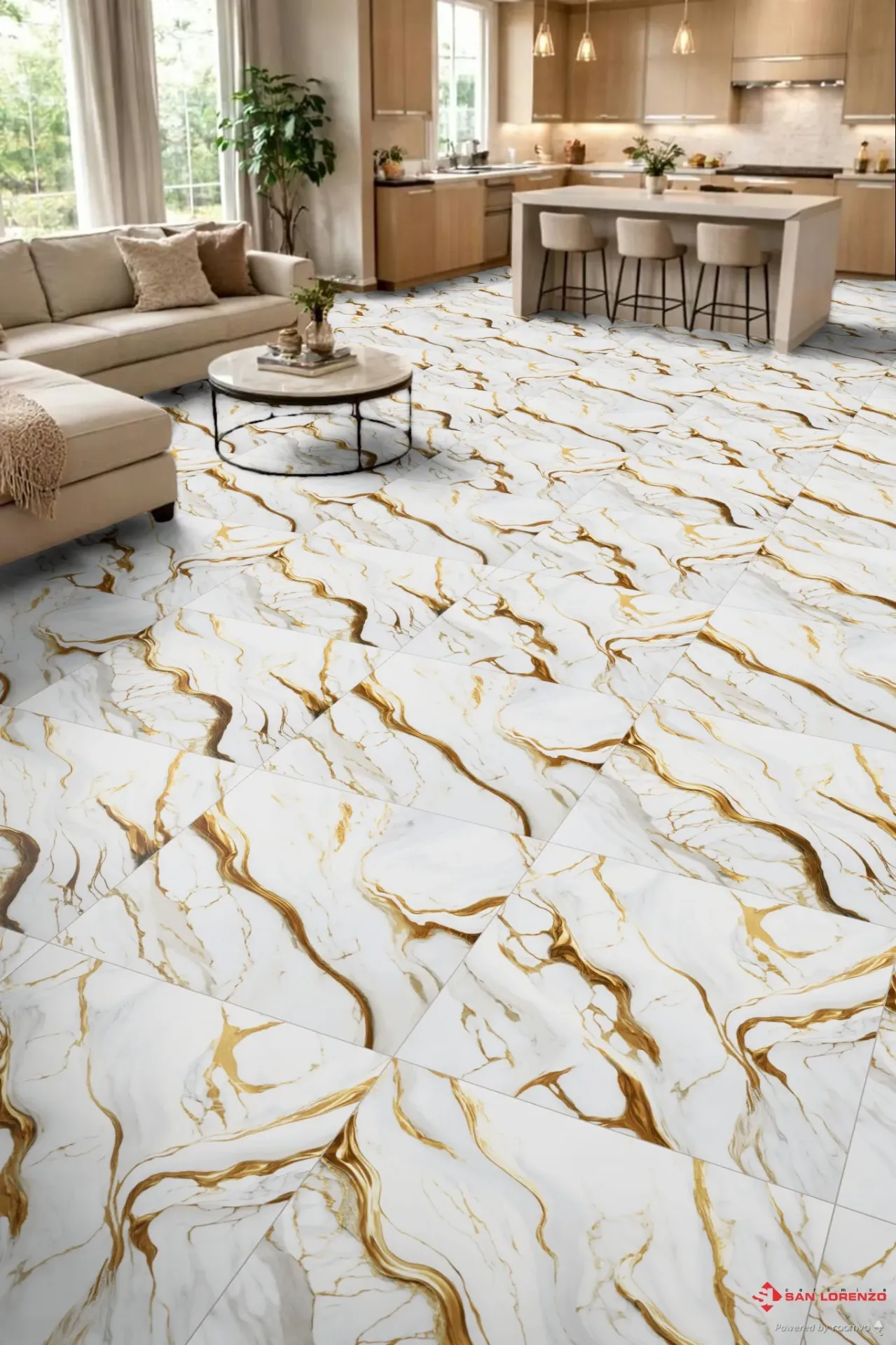 Piso el Dorado Ultrabrillante rect 60x60 caja 2.50m2