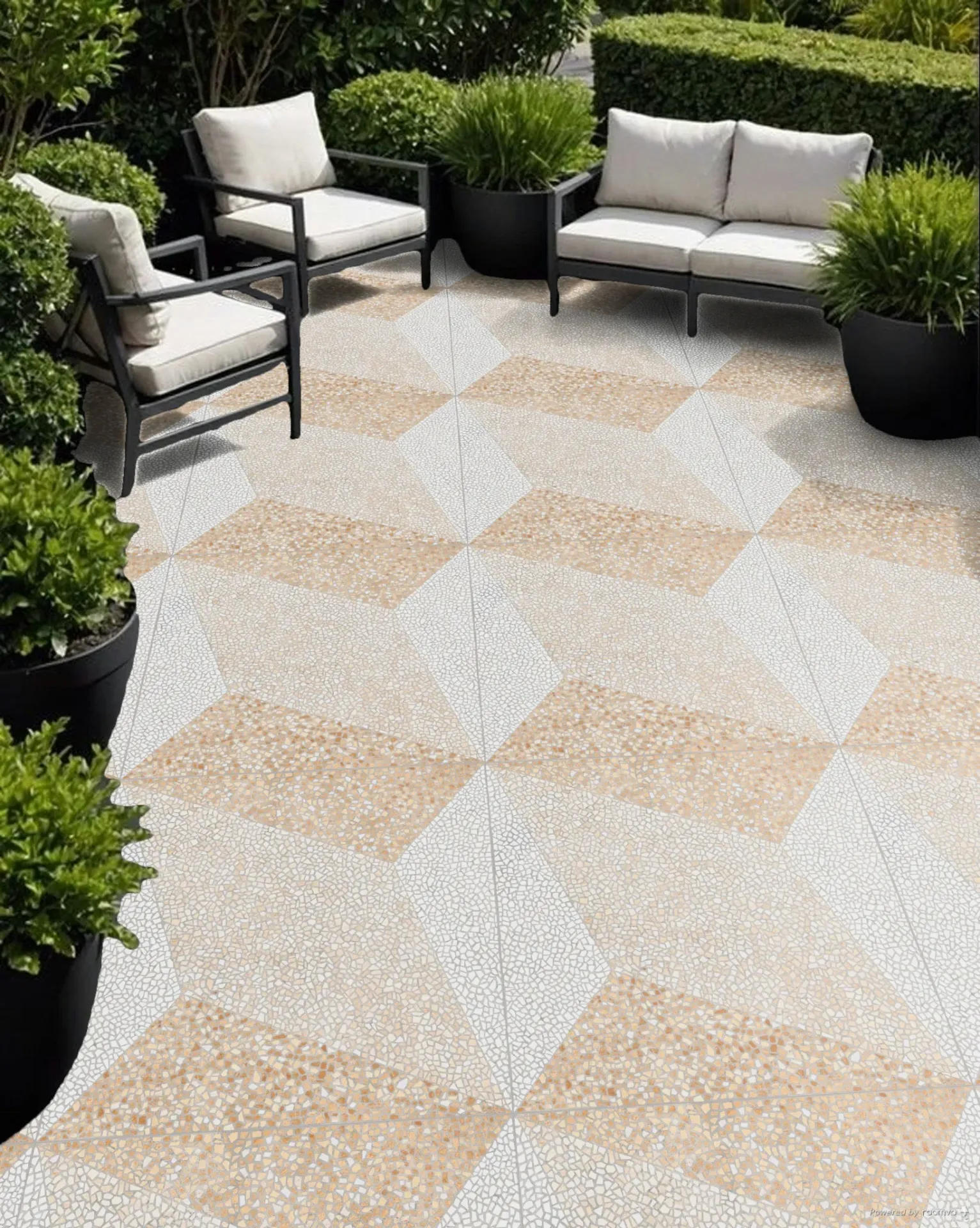 Piso Geométrico Mosaico  60x60 caja 2.52m²